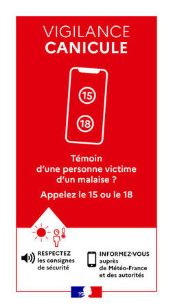 Vigilance rouge canicule contactez le 15 ou le 112 reference